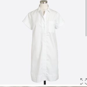 Jcrew cotton shirt dress white beach NWT